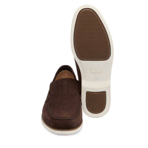 Kahverengi Nubuk Deri Erkek Casual Ayakkabı - E24I1AY56792-A39 - 4