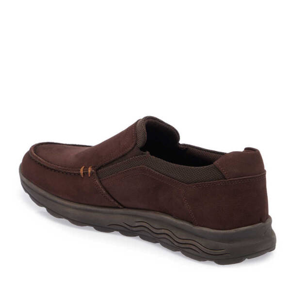 Kahverengi Hakiki Nubuk Deri Erkek Casual Ayakkabı - E24I1AY56903-A39 - 3