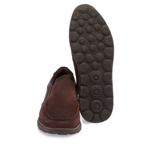 Kahverengi Hakiki Nubuk Deri Erkek Casual Ayakkabı - E24I1AY56903-A39 - 4