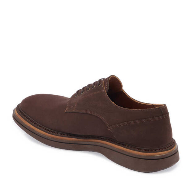 Kahverengi Hakiki Nubuk Deri Erkek Casual Ayakkabı - E24I1AY56910-A39 - 3