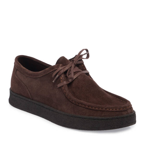 Kahverengi Hakiki Nubuk Deri Erkek Casual Ayakkabı - E24I1AY56916-A39 - 2