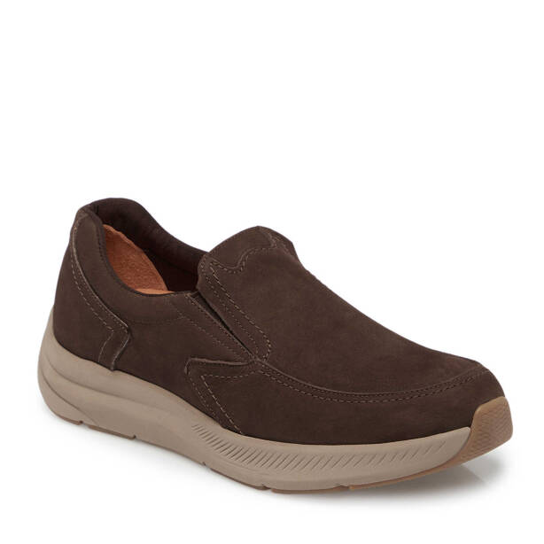 Kahverengi Nubuk Deri Erkek Casual Ayakkabı - E24S1AY57015-A39 