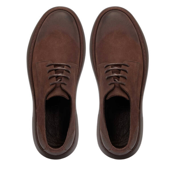 Kahverengi Nubuk Deri Erkek Casual Ayakkabı - E25S1AY57470-A39 - 5