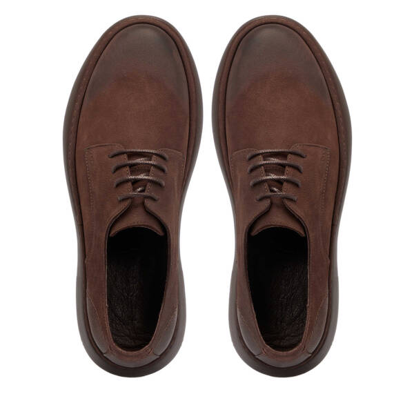 Kahverengi Nubuk Deri Erkek Casual Ayakkabı - E25S1AY57470-A39 - 5