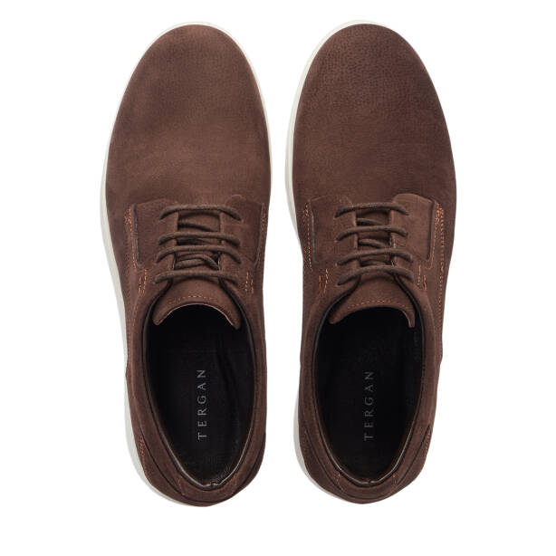 Kahverengi Nubuk Deri Erkek Casual Ayakkabı - E25S1AY57550-A39 - 5