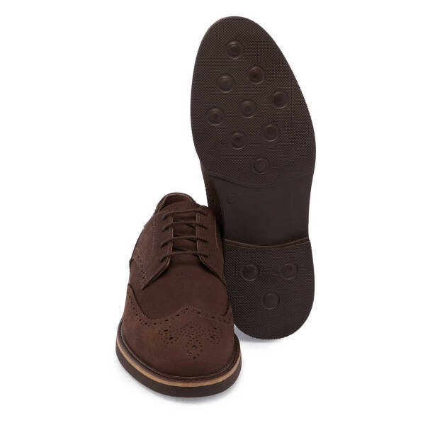 Kahverengi Nubuk Deri Erkek Klasik Ayakkabı - E24S1AY56954-A39 - 4