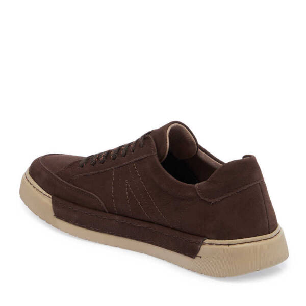 Kahverengi Nubuk Deri Erkek Sneaker - E24I1AY56905-A39 - 2