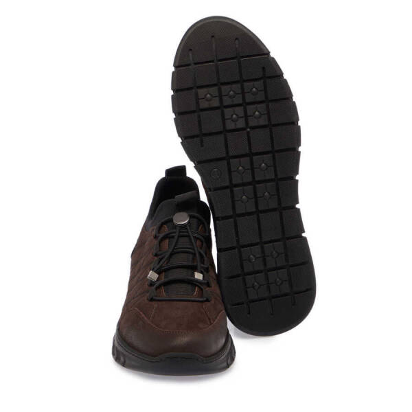 Kahverengi Nubuk Deri Erkek Sneaker - E24S1AY56980-A39 - 4
