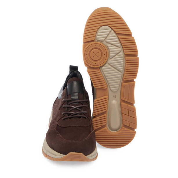 Kahverengi Nubuk Deri Erkek Sneaker - E24S1AY56982-A39 - 4