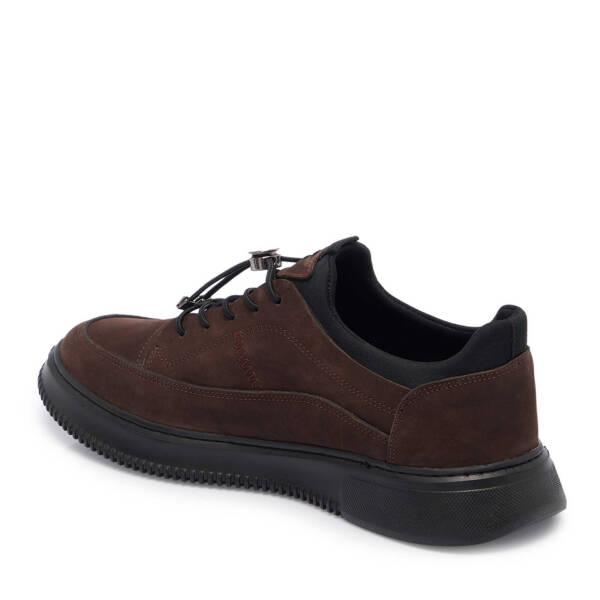 Kahverengi Hakiki Nubuk Deri Erkek Sneaker - E25I1AY57281-A39 - 2