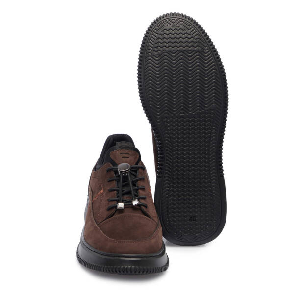 Kahverengi Hakiki Nubuk Deri Erkek Sneaker - E25I1AY57281-A39 - Tergan