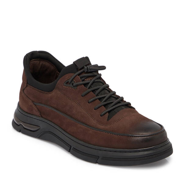 Kahverengi Nubuk Deri Erkek Sneaker - E25S1AY57442-A39 - 1