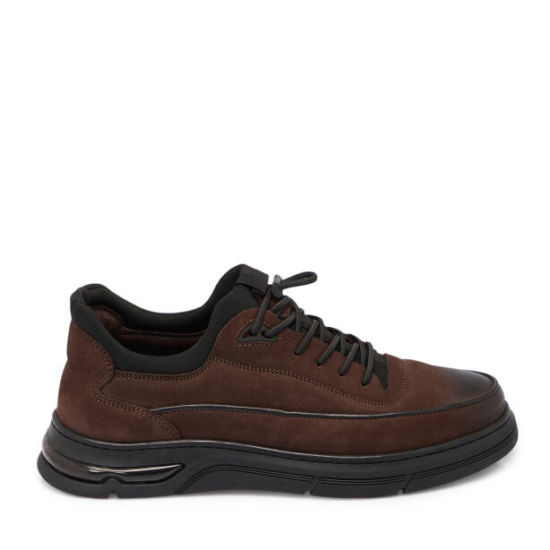 Kahverengi Nubuk Deri Erkek Sneaker - E25S1AY57442-A39 - 3