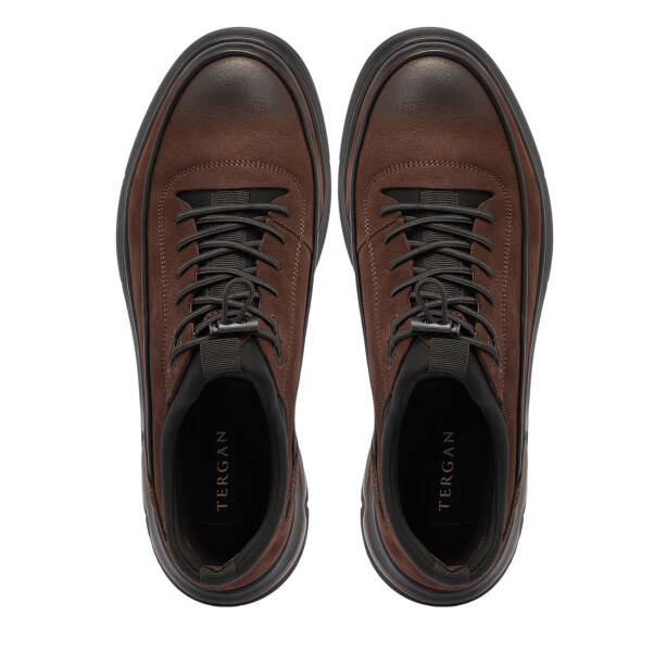 Kahverengi Nubuk Deri Erkek Sneaker - E25S1AY57442-A39 - 5