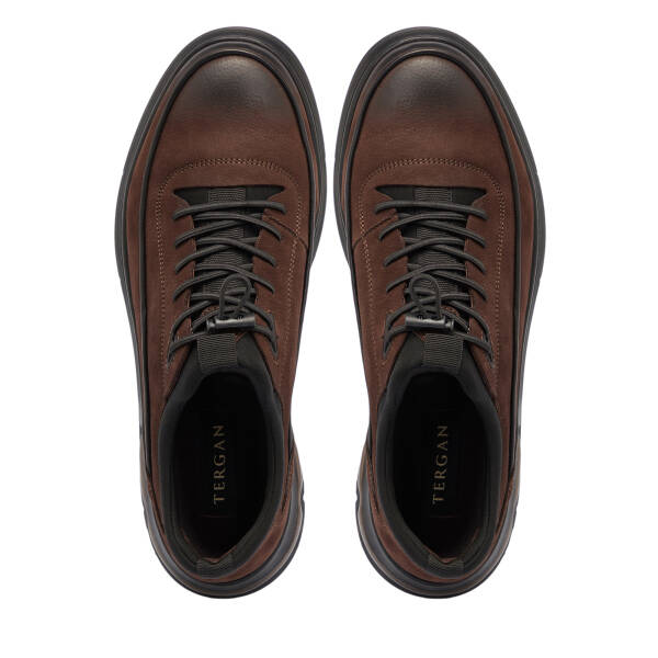Kahverengi Nubuk Deri Erkek Sneaker - E25S1AY57442-A39 - 5