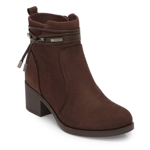 Kahverengi Nubuk Deri Kadın Bot - K25K1BT68221-A39 - 1