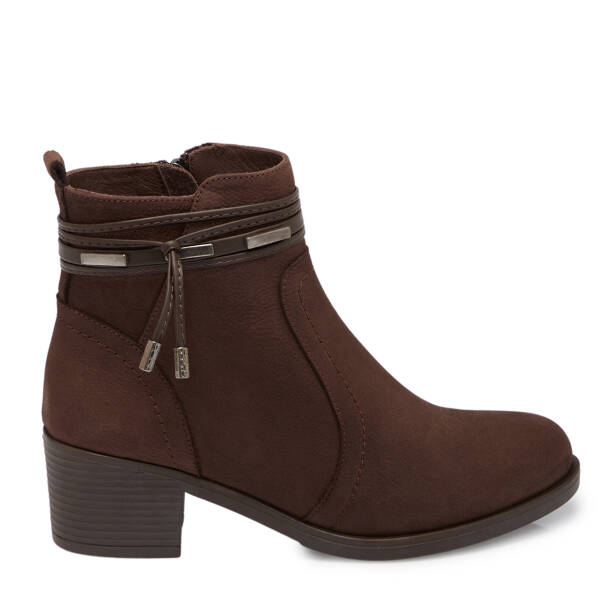 Kahverengi Nubuk Deri Kadın Bot - K25K1BT68221-A39 - 3