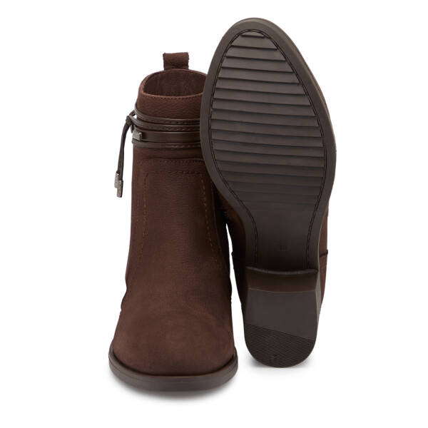 Kahverengi Nubuk Deri Kadın Bot - K25K1BT68221-A39 - 4