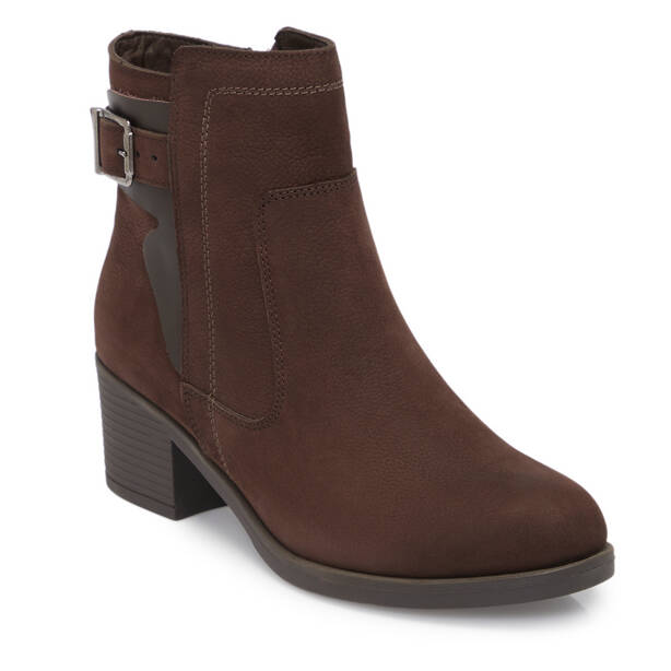 Kahverengi Nubuk Deri Kadın Bot - K25K1BT68226-A39 - 1