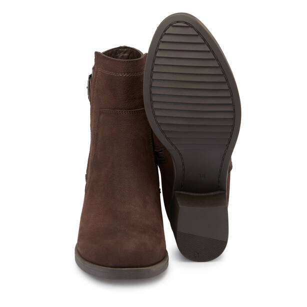 Kahverengi Nubuk Deri Kadın Bot - K25K1BT68226-A39 - 4