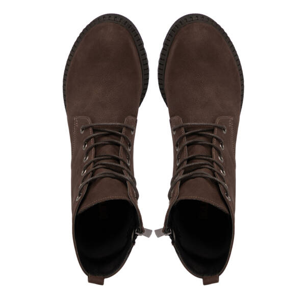 Kahverengi Hakiki Nubuk Deri Kadın Bot - K25K1BT68505-A39 - 5