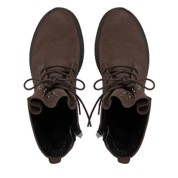 Kahverengi Hakiki Nubuk Deri Kadın Bot - K25K1BT68506-A39 - 5