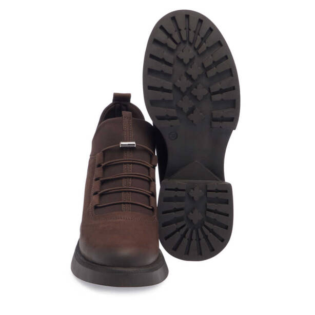 Kahverengi Nubuk Deri Kadın Casual Bot - K23K1BT66960-A39 - 4