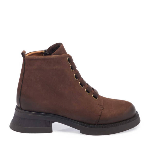 Kahverengi Nubuk Deri Kadın Casual Bot - K23K1BT66964-A39 - 3