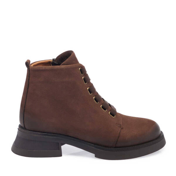 Kahverengi Nubuk Deri Kadın Casual Bot - K23K1BT66964-A39 - 3