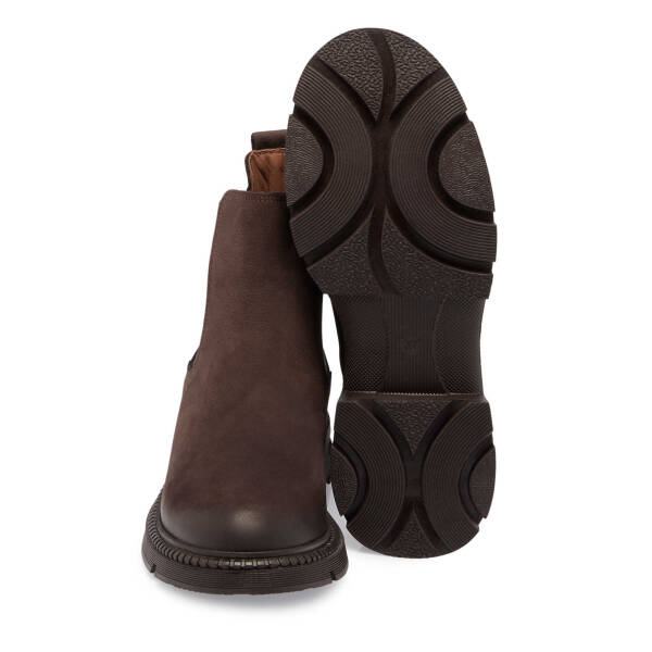 Kahverengi Nubuk Deri Kadın Casual Bot - K24K1BT67509-A39 - 4