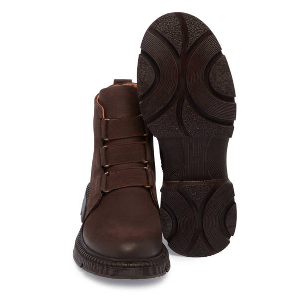 Kahverengi Nubuk Deri Kadın Casual Bot - K24K1BT67511-A39 - Tergan