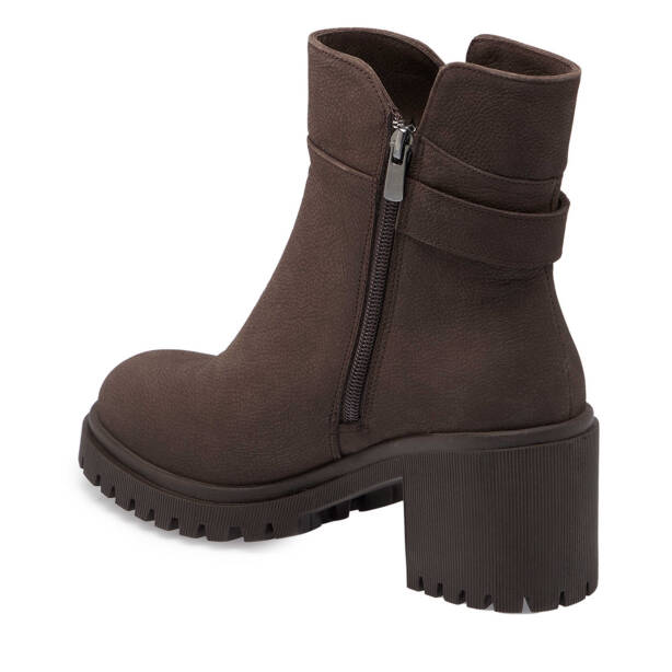 Kahverengi Nubuk Deri Kadın Casual Bot - K24K1BT67585-A39 - Tergan