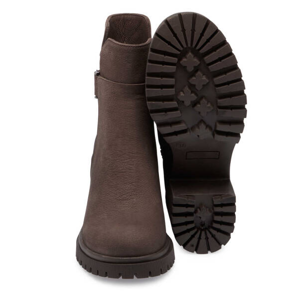 Kahverengi Nubuk Deri Kadın Casual Bot - K24K1BT67585-A39 - Tergan