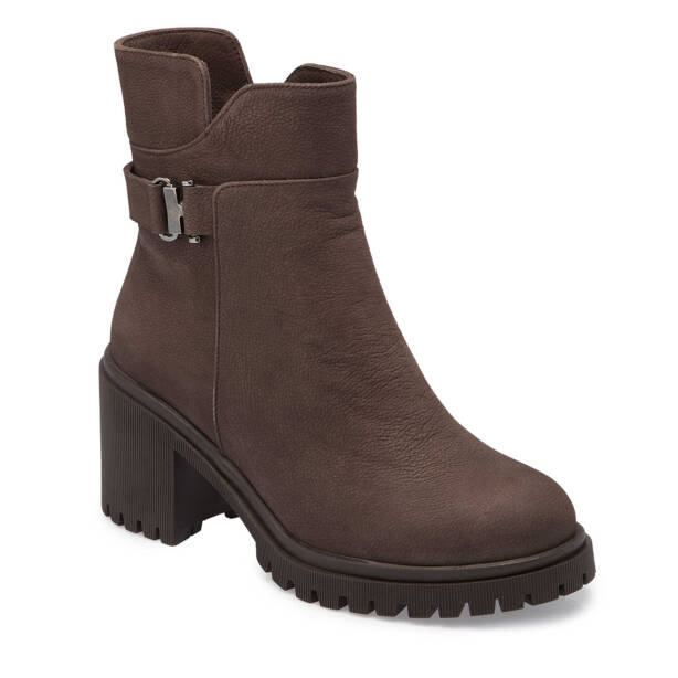 Kahverengi Nubuk Deri Kadın Casual Bot - K24K1BT67585-A39 