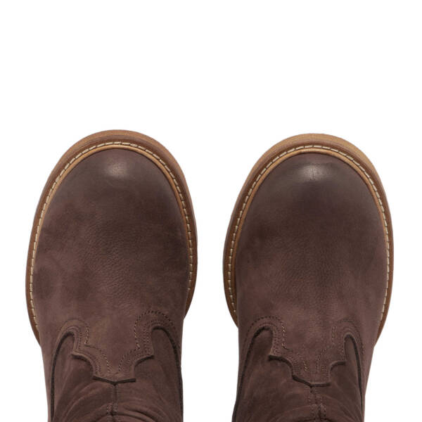 Kahverengi Nubuk Deri Kadın Casual Bot - K24K1BT67590-A39 - 5