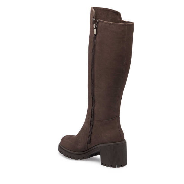 Kahverengi Nubuk Deri Kadın Casual Çizme - K24K1CM67584-A39 - 2