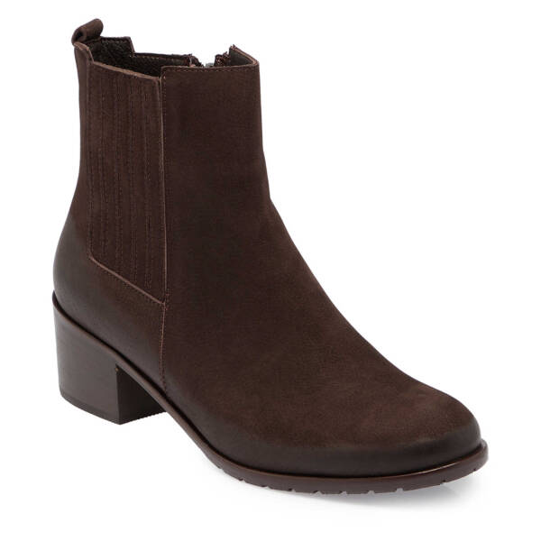 Kahverengi Nubuk Deri Kadın Klasik Bot - K24K1BT67567-A39 - 1