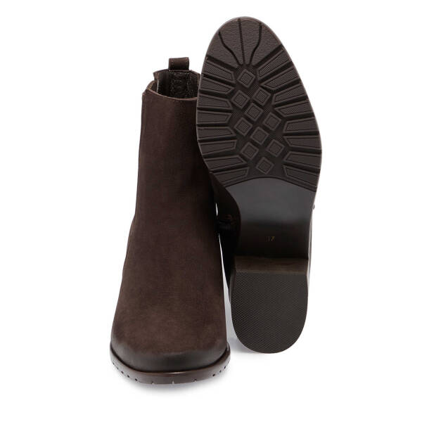 Kahverengi Nubuk Deri Kadın Klasik Bot - K24K1BT67567-A39 - 4