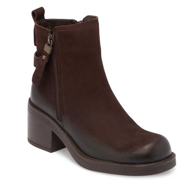 Kahverengi Nubuk Deri Kadın Klasik Bot - K24K1BT67654-A39 