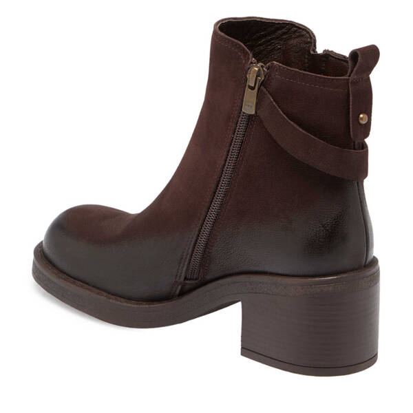 Kahverengi Nubuk Deri Kadın Klasik Bot - K24K1BT67654-A39 - 2