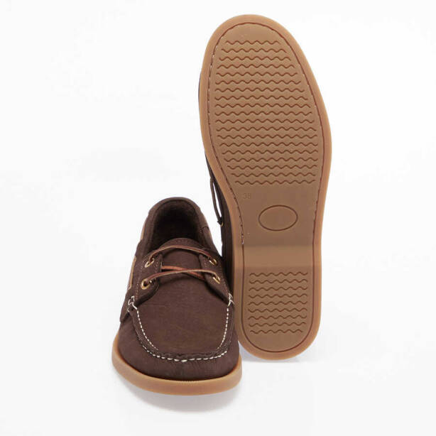 Kahverengi Hakiki Nubuk Deri Kadın Loafer - K24I1AY67386-A39 - Tergan