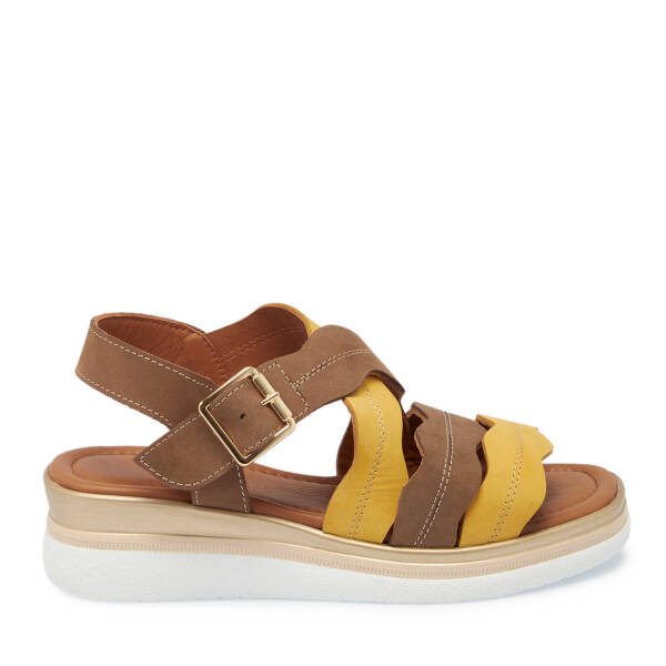 Kahverengi Nubuk Deri Kadın Sandalet - K25Y1SN67855-D4W - 3