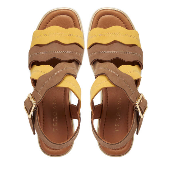 Kahverengi Nubuk Deri Kadın Sandalet - K25Y1SN67855-D4W - 5