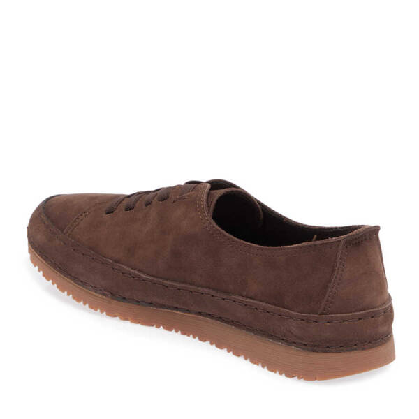 Kahverengi Hakiki Nubuk Deri Kadın Sneaker - K24I1AY67268-A39 - 3