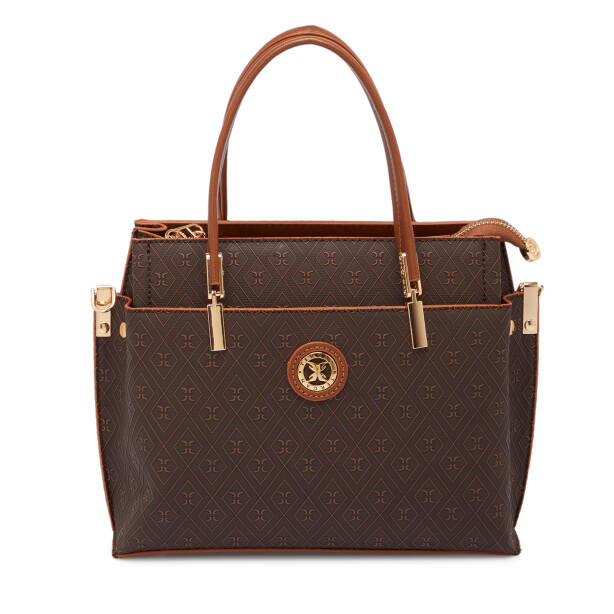 Kahverengi Print Kadın Çapraz Askılı Çanta - S1WPR0000803-R1P - Tergan