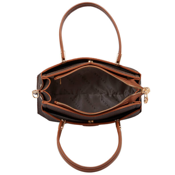 Kahverengi Print Kadın Çapraz Askılı Çanta - S1WPR0000803-R1P - Tergan