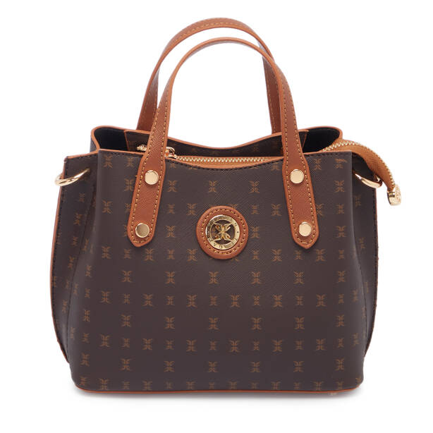 Kahverengi Print Kadın Çapraz Askılı Çanta - S1WPR0000806-T4J 