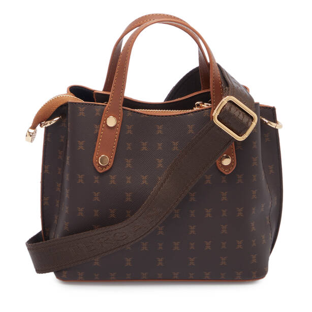 Kahverengi Print Kadın Çapraz Askılı Çanta - S1WPR0000806-T4J - 3