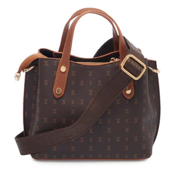 Kahverengi Print Kadın Çapraz Askılı Çanta - S1WPR0000806-T4J - 3