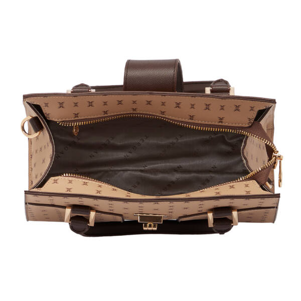Kahverengi Print Kadın Çapraz Askılı Çanta - S25K1PR09184-T2E - 4